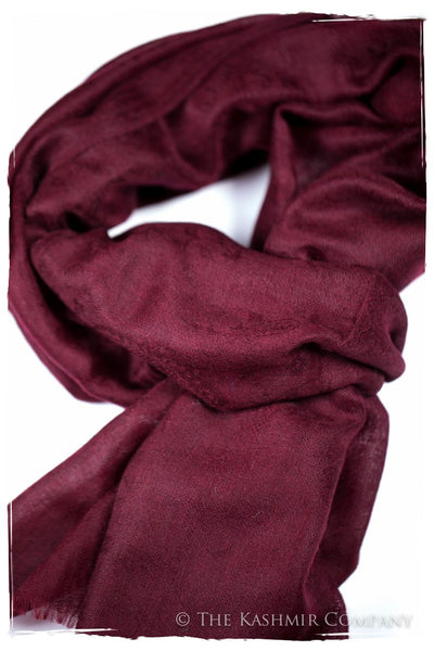 Jacquard Paisley Beaujolais Cashmere Scarf