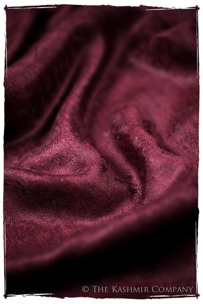 Jacquard Paisley Beaujolais Cashmere Scarf