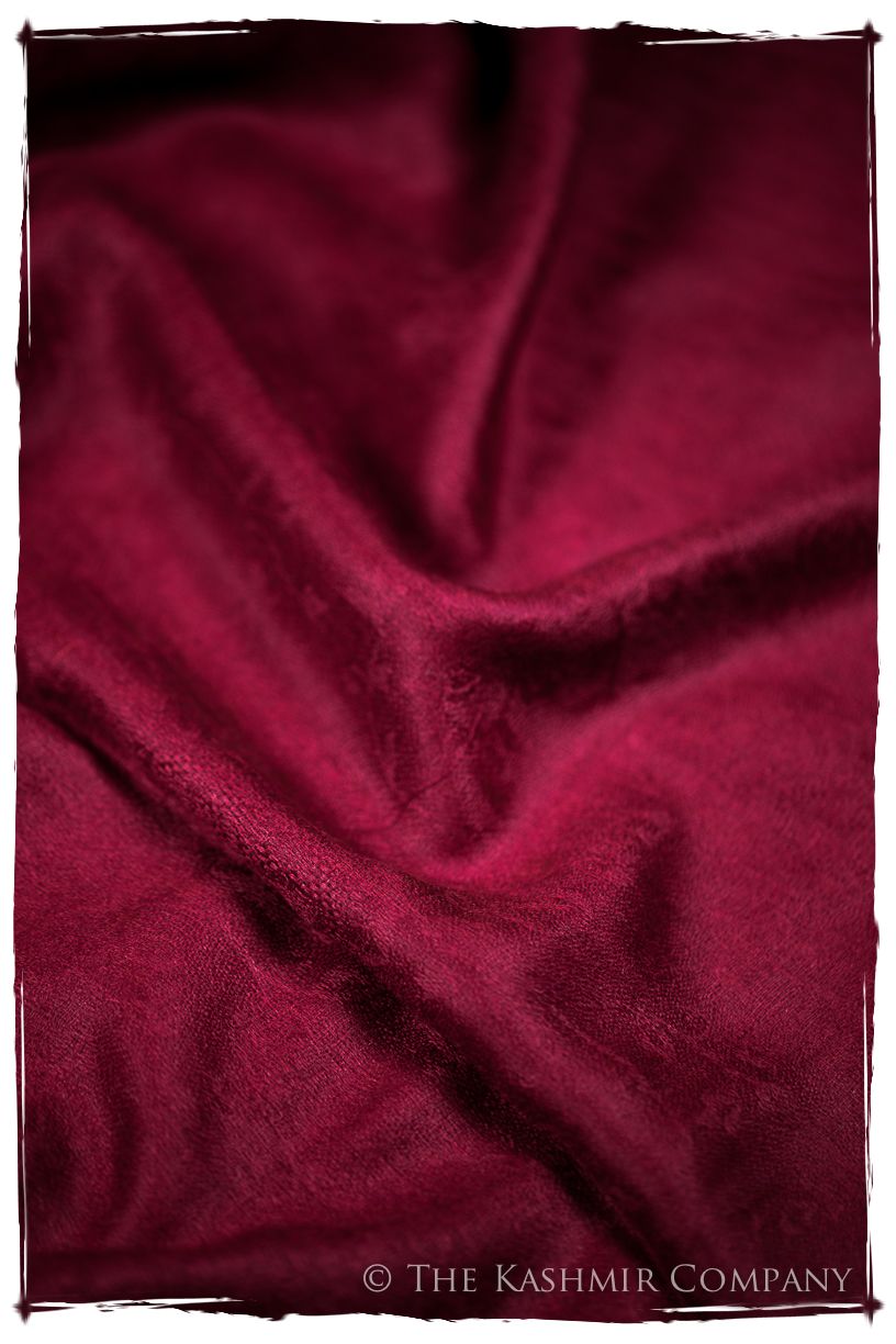 Jacquard Paisley Pompeian Cashmere Scarf
