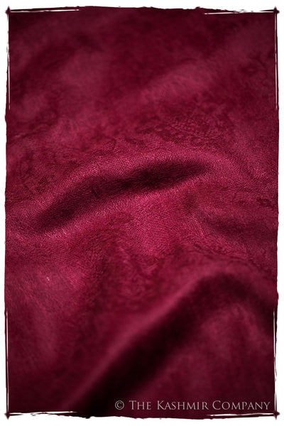 Jacquard Paisley Pompeian Cashmere Scarf