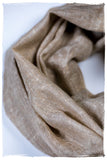 Jacquard Paisley Royale Taupe Soft Cashmere Scarf