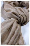 Jacquard Paisley Royale Taupe Soft Cashmere Scarf