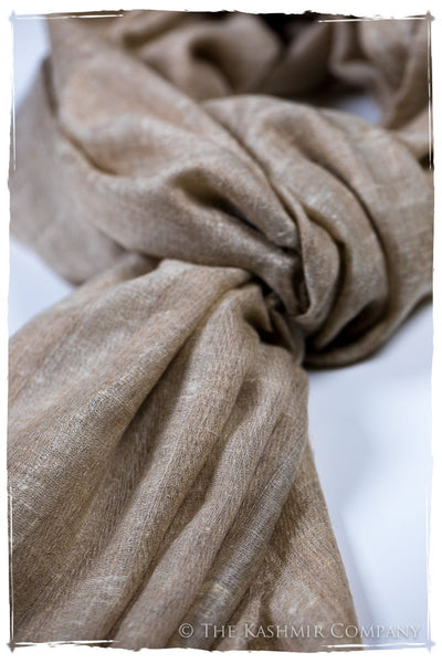 Jacquard Paisley Royale Taupe Soft Cashmere Scarf