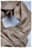 Jacquard Paisley Royale Taupe Soft Cashmere Scarf
