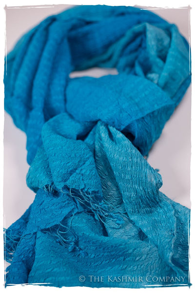 Blue Danube Crush Organic Silk Scarf