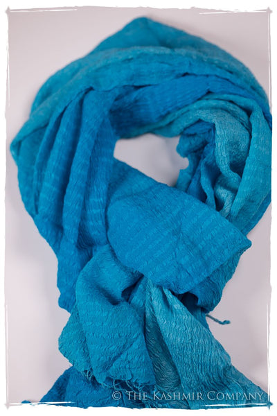 Blue Danube Crush Organic Silk Scarf