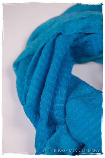 Blue Danube Crush Organic Silk Scarf