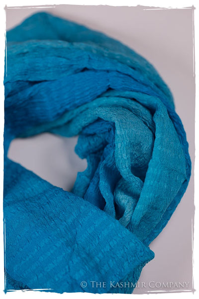 Blue Danube Crush Organic Silk Scarf