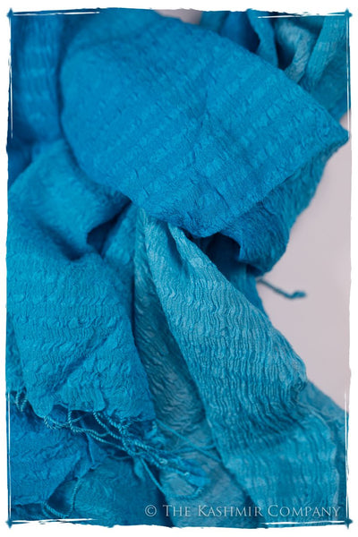 Blue Danube Crush Organic Silk Scarf