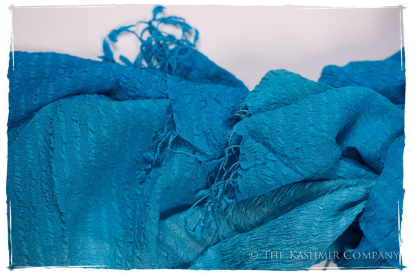 Blue Danube Crush Organic Silk Scarf