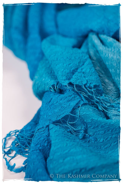 Blue Danube Crush Organic Silk Scarf