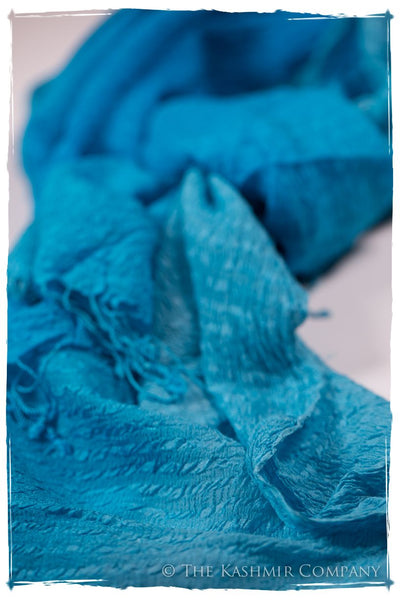 Blue Danube Crush Organic Silk Scarf