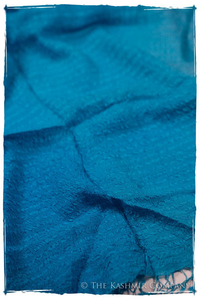 Blue Danube Crush Organic Silk Scarf