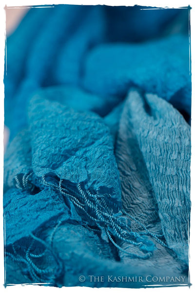 Blue Danube Crush Organic Silk Scarf