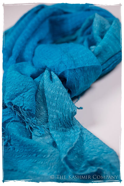 Blue Danube Crush Organic Silk Scarf