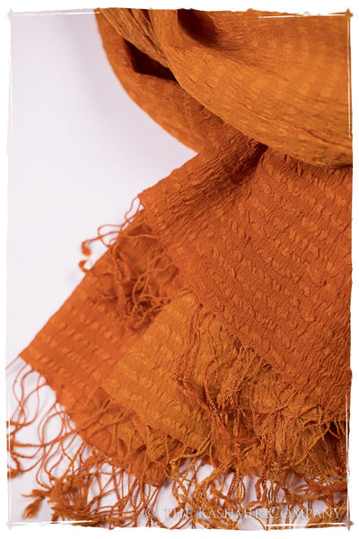 Persimmon Crush Organic Silk Scarf