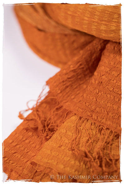 Persimmon Crush Organic Silk Scarf