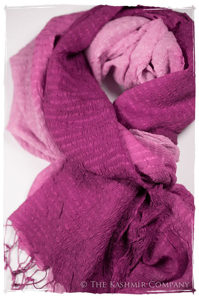 Raspberry Rose Crush Organic Silk Scarf