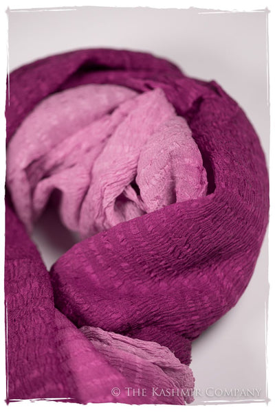 Raspberry Rose Crush Organic Silk Scarf