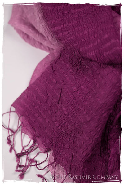 Raspberry Rose Crush Organic Silk Scarf