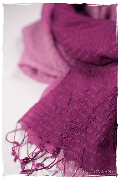 Raspberry Rose Crush Organic Silk Scarf