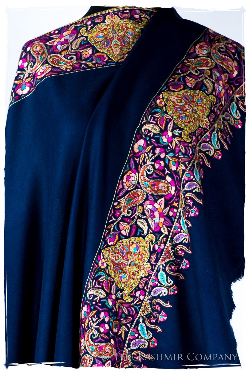 Sápphire du Cachemiré - Grand Pashmina Shawl