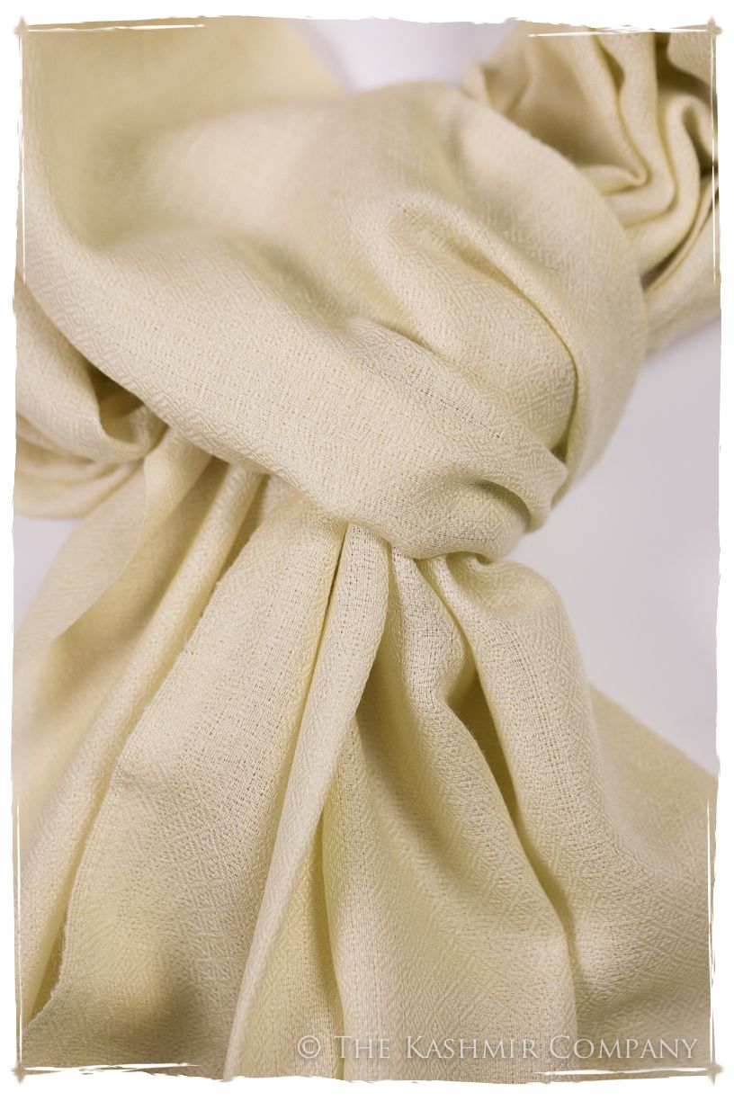 Bul Bul Pearled Ivory Kashmir Wool Scarf
