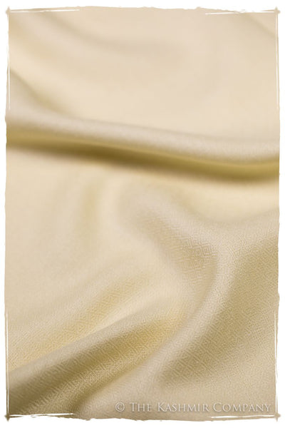 Bul Bul Pearled Ivory Kashmir Wool Scarf