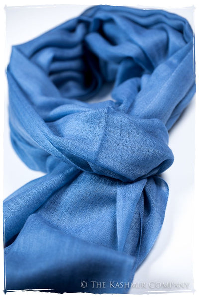 Bul Bul Regatta Blue Kashmir Wool Scarf