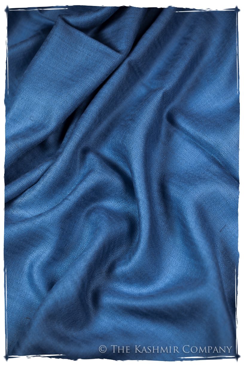 Bul Bul Regatta Blue Kashmir Wool Scarf