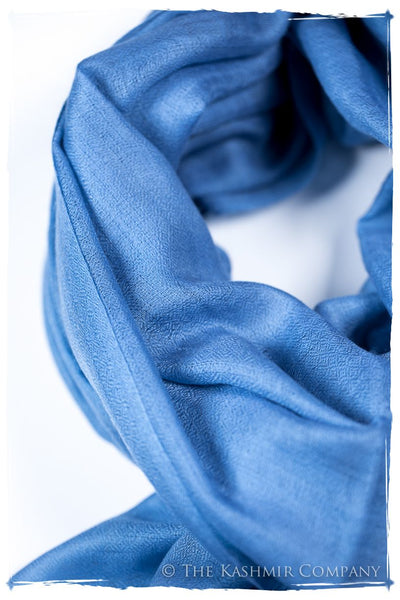 Bul Bul Regatta Blue Kashmir Wool Scarf