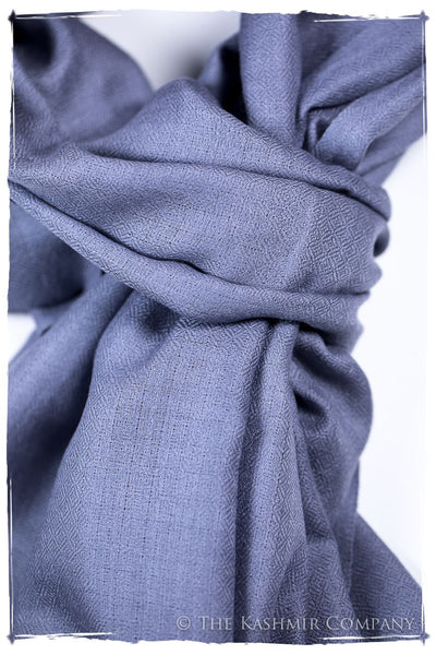 Bul Bul Baja Blue Kashmir Wool Scarf