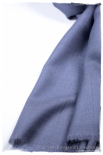 Bul Bul Baja Blue Kashmir Wool Scarf