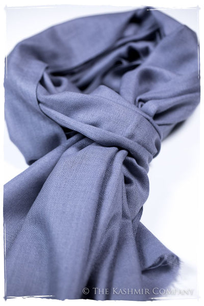 Bul Bul Baja Blue Kashmir Wool Scarf