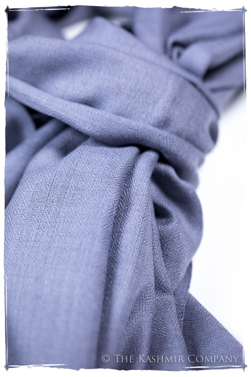 Bul Bul Baja Blue Kashmir Wool Scarf
