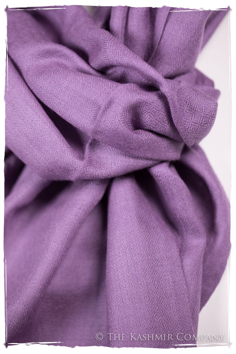 Bul Bul Amethyst Orchid Kashmir Wool Scarf