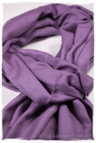 Bul Bul Amethyst Orchid Kashmir Wool Scarf