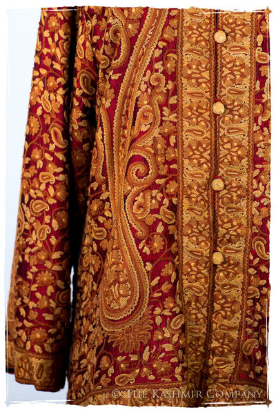 Française Palais d'orient Bordeaux Paisley Silk Jacket