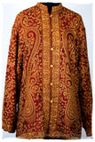 Française Palais d'orient Bordeaux Paisley Silk Jacket