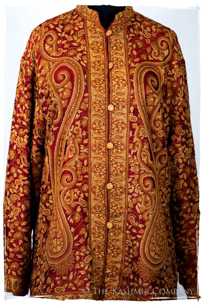 Française Palais d'orient Bordeaux Paisley Silk Jacket