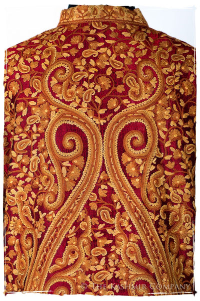 Française Palais d'orient Bordeaux Paisley Silk Jacket