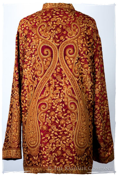 Française Palais d'orient Bordeaux Paisley Silk Jacket