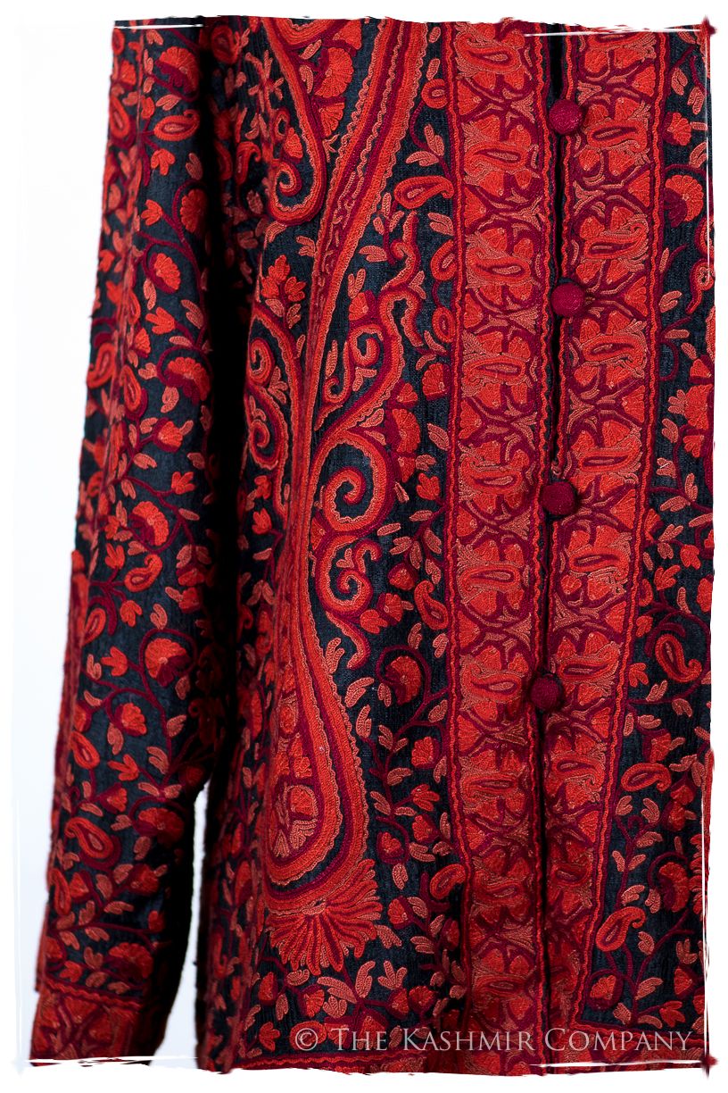 Française Rococo Rouge Palais Paisley Silk Jacket