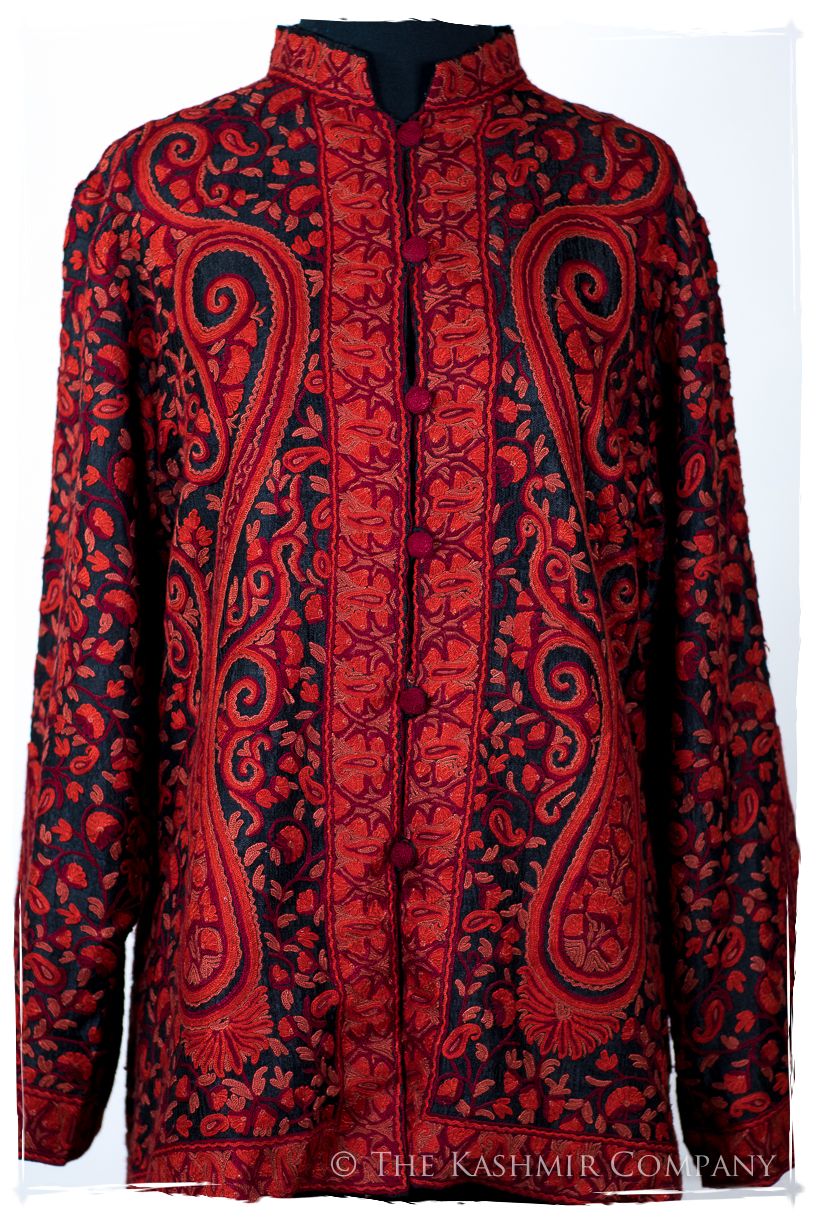 Française Rococo Rouge Palais Paisley Silk Jacket