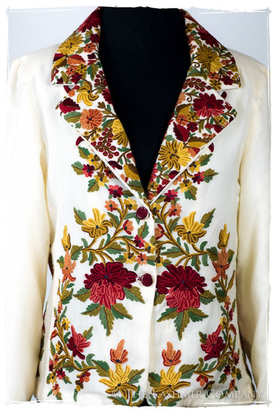 Française Ivorie d'oeillet Renoir Wool Short Jacket