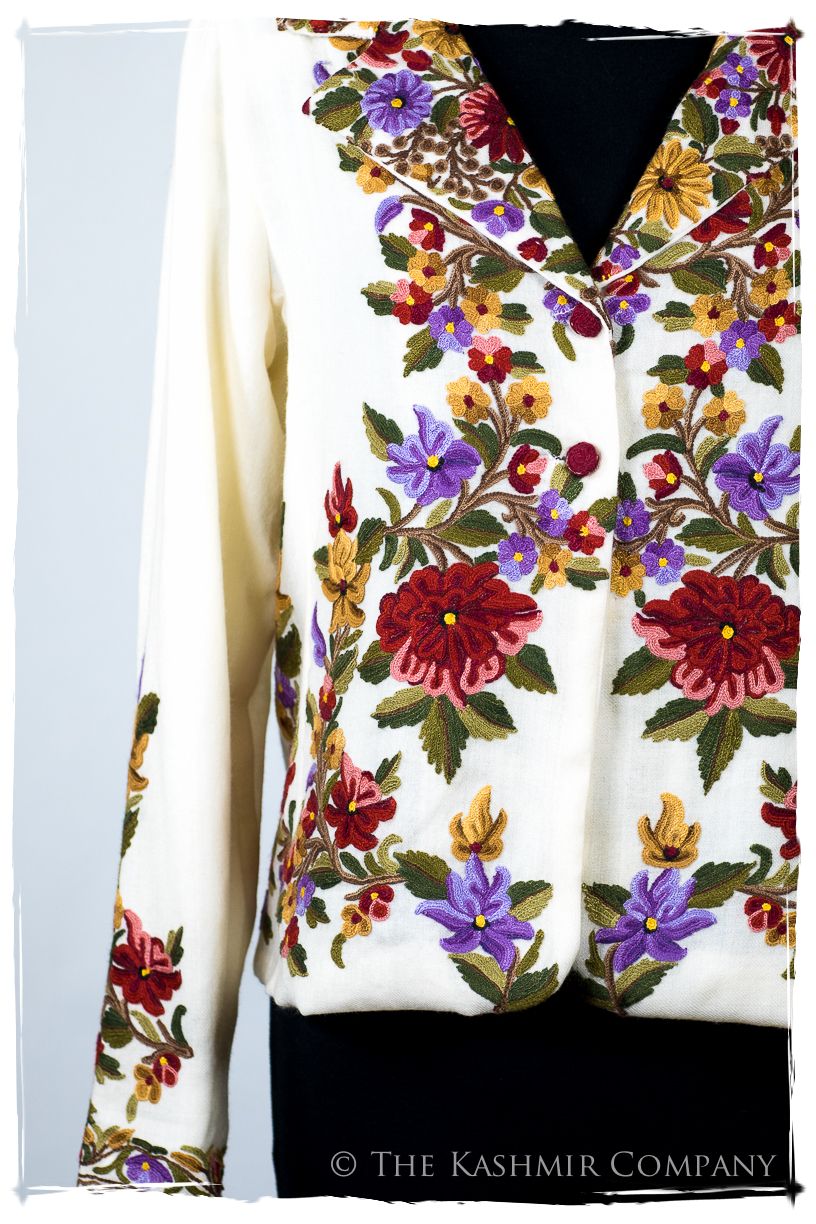 Française Ivorie Georgétte Renoir Wool Short Jacket