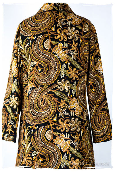 Française Jardin des Papillons Orient Renoir Wool Coat