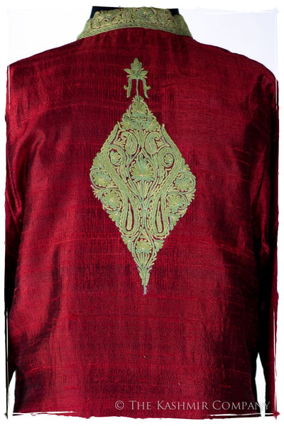 Française Rouge d'orient Royalé Paisley Silk Coat