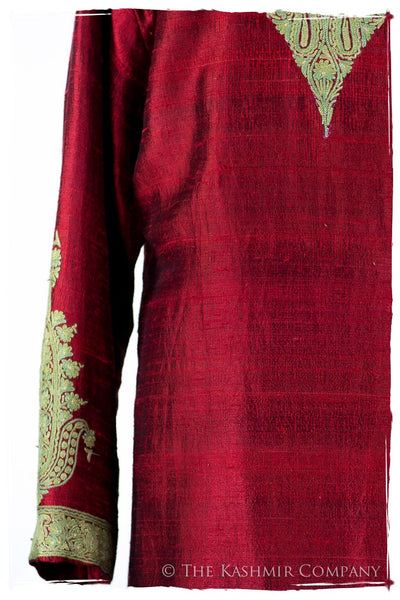 Française Rouge d'orient Royalé Paisley Silk Coat