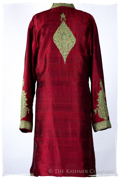 Française Rouge d'orient Royalé Paisley Silk Coat